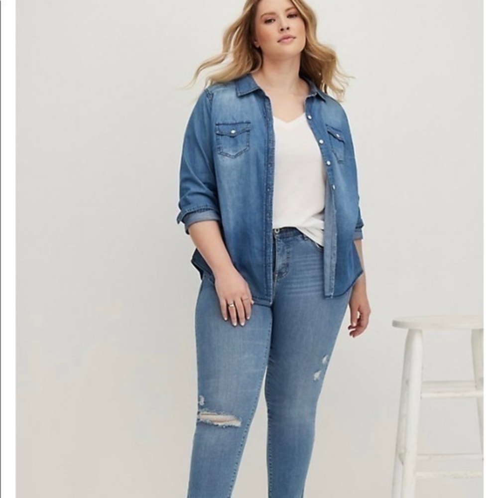 Torrid Medium Wash Jean Shirt